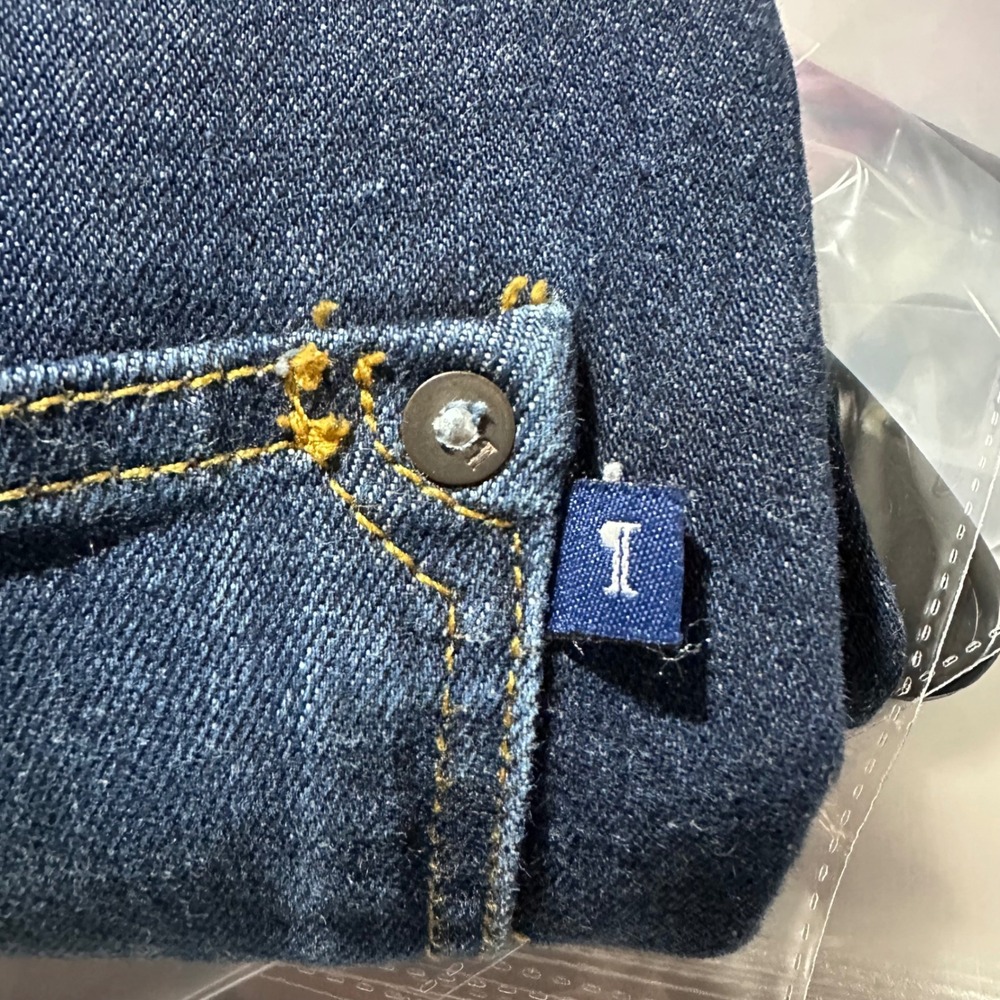 Pilcro Anthropologie Dark Wash High Rise Straight Leg Jeans Blue 26‎ stretch - Picture 8 of 10